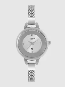 Carlton London Women Silver-Toned Analogue Watch CL022SSIS