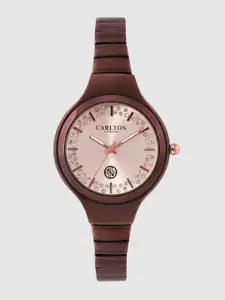 Carlton London Women Rose Gold Analogue Watch CL028BROB