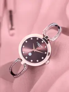 Carlton London Women Coffee Brown Analogue Watch CL017RBRB