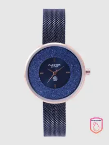 Carlton London Women Navy Shimmer Analogue Watch CL021RBLB
