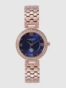 Carlton London Women Navy Blue Analogue Watch CL025RBLR