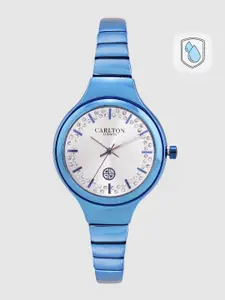 Carlton London Women Silver-Toned Analogue Watch CL028BSIB
