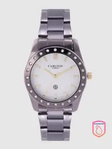 Carlton London Women Silver-Toned Analogue Watch CL002BSIB