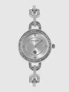 Carlton London Women Silver-Toned Analogue Watch CL019SSIS
