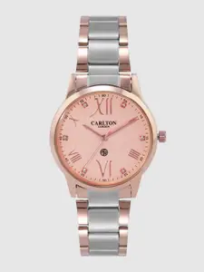 Carlton London Women Rose Gold-Toned Analogue Watch CL003RROR