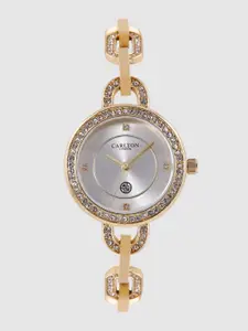 Carlton London Women Silver-Toned Analogue Watch CL019GIvg