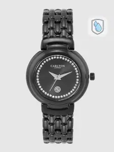 Carlton London Women Black Analogue Watch CL011BBAB