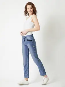 Miss Chase Women Blue Regular Fit High-Rise Clean Look Jeans