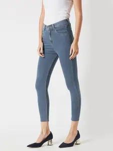 Miss Chase Women Blue Skinny Fit High-Rise Clean Look Jeans