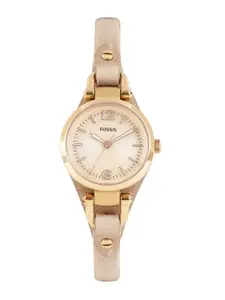 Fossil Women Rose Gold-Toned Dial Watch ES3262