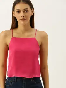 FOREVER 21 Women Pink Solid A-Line Top