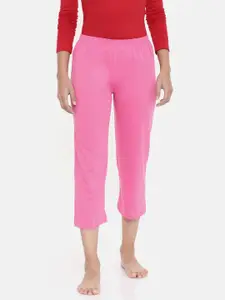 zebu Women Pink Solid Regular Fit Lounge pants