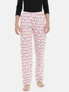 zebu Women Pink & White Printed Lounge Pants 299_1ZW_PPP_PRI_MPK_XL