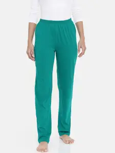 zebu Women Teal Green Solid Lounge Pants 299_1ZW_PPP_PLN_RGN_XL-R GREEN