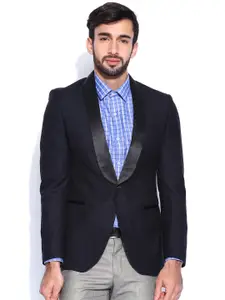 Peter England Elite Navy Slim Fit Single-Breasted Party Blazer