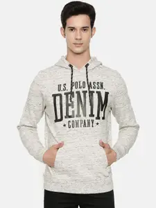 U.S. Polo Assn. Denim Co. Men Off-White Printed Sweatshirt