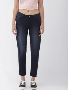 Flying Machine Women Blue Veronica Skinny Fit Clean Look Stretchable Cropped Jeans