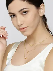 Carlton London Gold-Plated Layered Necklace