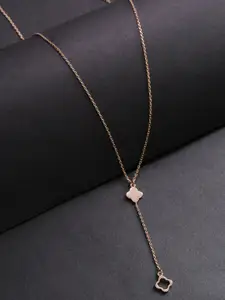 Carlton London Rose Gold-Plated Lariat Necklace