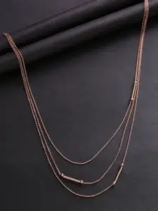 Carlton London Rose Gold-Plated Layered Necklace