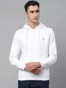 Allen Solly Men White Solid Hooded Sweatshirt