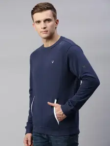 Allen Solly Sport Wimbledon Men Navy Blue Solid Sweatshirt
