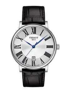 TISSOT Men Silver-Toned Carson Premium Swiss Analogue Watch T1224101603300