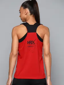Hrx By Hrithik Roshan Red Rapid-Dry Running Tank Top