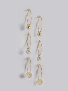 Accessorize London Women 3-Pack Simple Hoop Earring Set