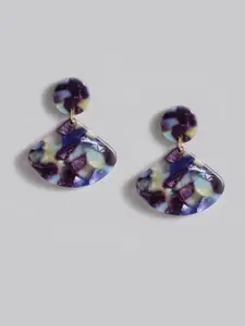 Accessorize Blue & Purple Geometric Drop Earrings