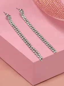 Accessorize London Women Crystal Cupchain Slinky Drop Earring