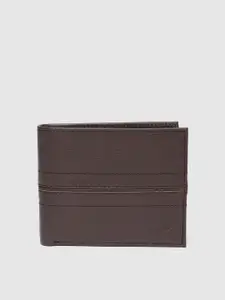 Park Avenue Men Brown Solid Genuine Leather Two Fold Wallet