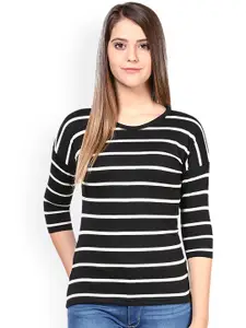 Hypernation Black Striped T-shirt