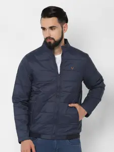 Allen Solly Men Navy Blue Solid Padded Jacket