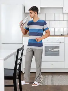 Jockey Men Grey Melange Solid Track Pants