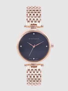 GIORDANO Women Navy Blue Textured Analogue Watch GD-4001-22