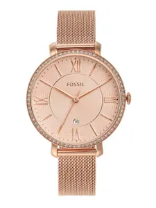 Fossil Jacqueline Women Rose Gold Analogue Watch ES4628