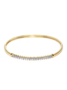 Zaveri Pearls Gold-Toned Cubic Zirconia Bracelet