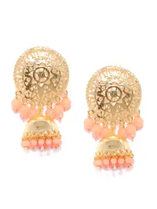 Zaveri Pearls Gold-Plated Dome Shaped Jhumkas
