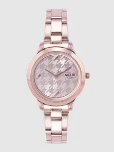 Helix Women Rose Gold-Toned & Grey Analogue Watch TW022HL14