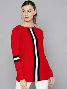 STREET 9 Women Red Solid Sweater