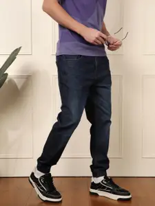 WROGN Men Blue Jogger Mid-Rise Clean Look Stretchable Jeans