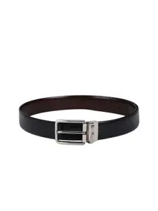 Tommy Hilfiger Men Black & Brown Solid Reversible Leather Belt