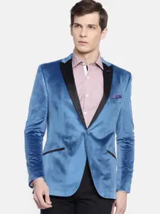 SUITLTD Blue Slim Fit Single-Breasted Tuxedo Party Blazer