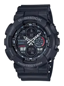 CASIO Men G-Shock GA-140-1A1DR Black Analog-Digital Dial Black Resin Strap Watch G975