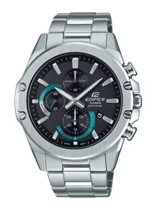 CASIO Men EDifice EFR-S567D-1AVUDF Black Analog Dial Silver Stainless Steel Band EX506