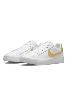 Nike Women White Court Royale AC Leather Tennis Shoes