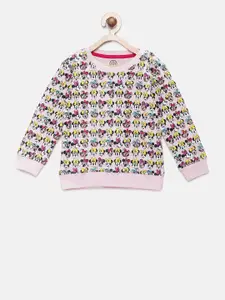TAMBOURINE Infants Pink & Black Disney Printed Pullover Sweatshirt