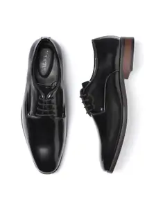 INVICTUS Men Black Solid Formal Derbys