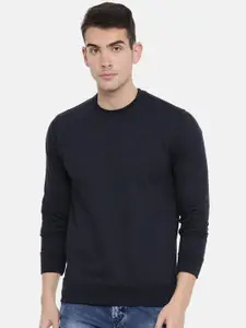 ARISE Men Navy Blue Solid Sweatshirt